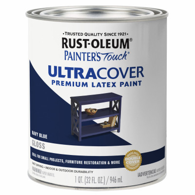 Painter's Touch Ultra Cover Latex Paint, Navy Blue, Qt.