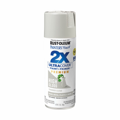 Painter's Touch 2X Ultra Cover High-Gloss Spray Paint, Thunder Cloud, 12 oz.