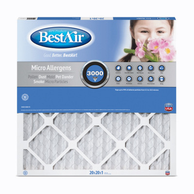 20x20 x 1 In. MERV13 Furnace Filter, 90 Days (6 pieces)