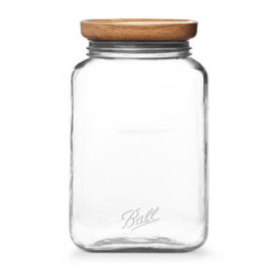 Ball 15.6 Cup Stack & Store Mason Jar with Wooden Lid
