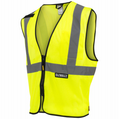 Hi-Vis Safety Vest, Zip Close, XL