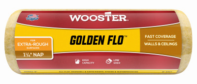 Golden Flo Paint Roller Cover, Yellow Knit, 1-1/4-In. Nap, 9-In.