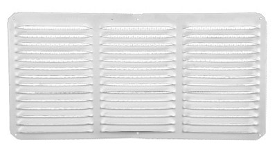 Under Eave Cornice Vent, White, Aluminum, 16 x 8 In.