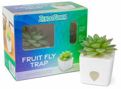 Fruit Fly Trap, Tranquil Tabitha Design with 1.7 oz. ZendoLure