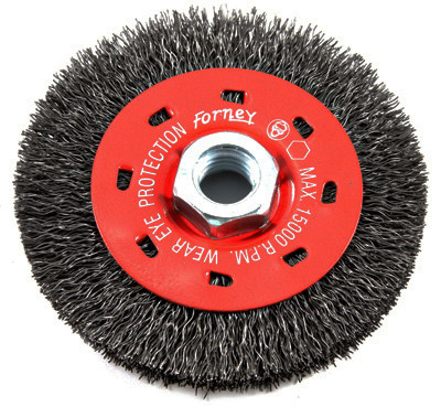 Crimped Wire Wheel Brush, Coarse, 4-In.
