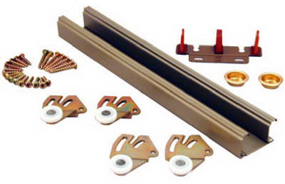 Bypass Sliding Door Hardware Set, 3/4 or 1-3/8 In., 6 Ft.