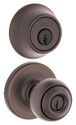 Polo Combo Entry Door Lockset, Single Cylinder Deadbolt, Venetian Bronze