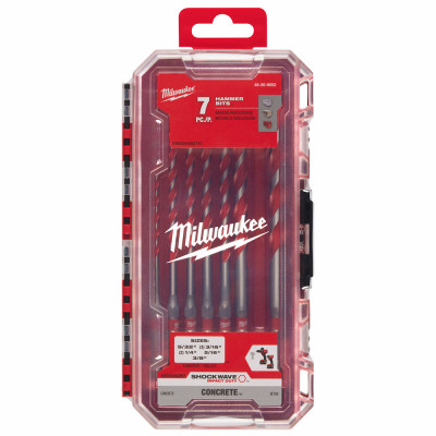 7-Pc. Shockwave Drill Bit Set, Impact-Duty Carbide, 1/4 In. Shank