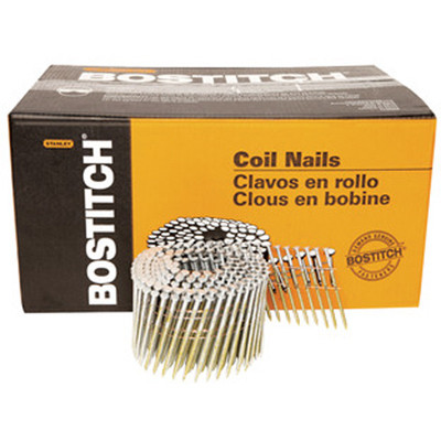 Collated Coil Nails, Plain Shank 10D, Plain Shank, 3 x .120 In., 2,700-Ct.