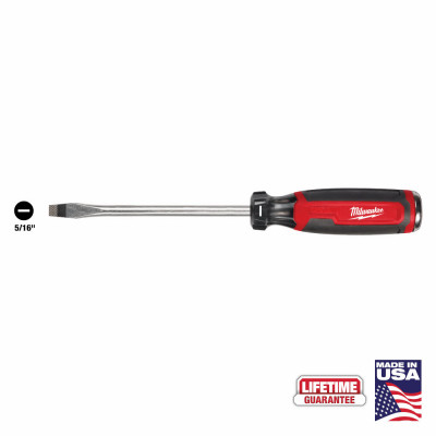 Slotted Demolition Screwdriver, Cushion Grip, 5/16 x 6 In.