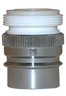 Dual Thread Short Snap Nipple with Aerator, Chrome, 15/16 MPT x 55/64 In. FPT x 27 Thread