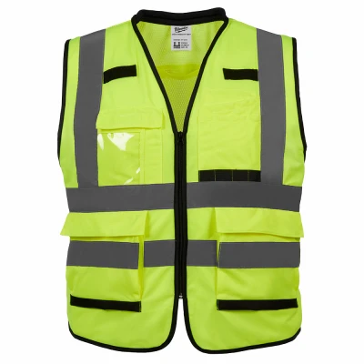Performance Safety Vest, High Visibility Yellow, ANSI Type R Class 2, 2XL/ 3XL