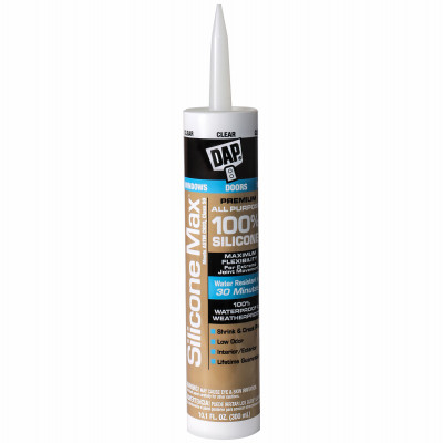 Silicone Max Premium All Purpose 100% Silicone, Clear, 10.1-oz.
