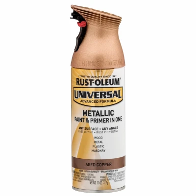 Universal Paint & Primer Metallic Spray Paint, Aged Copper, 11-oz.