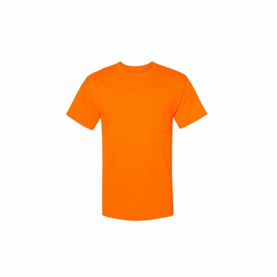 Hanes Mens Hi Vis Workwear Tee 2 Pk L Safety Orange