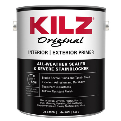 Interior & Exterior Oil Primer, Sealer & Stain Blocker, 1-Gallon