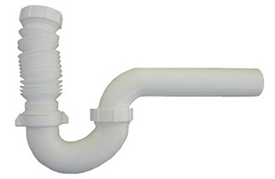 P-Trap, Flexible White PVC. 1-1/4 Or 1-1/2 In. O.D