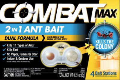 Dual Formula Ant Killer Bait, Indoor/Outdoor Use, 4 Stations