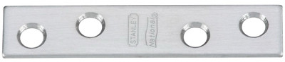 Mending Brace, Stainless Steel, 3 x 5/8 In.