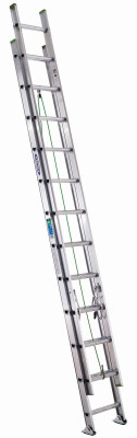 Werner 24 Ft. Aluminum Extension Ladder with 225 Lb. Load Capacity Type II Duty Rating