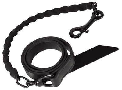 Covered Chain Cattle Lead, Black