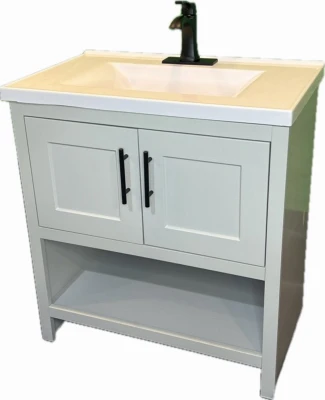 Serenity Bathroom Vanity, Gray, 30 In.