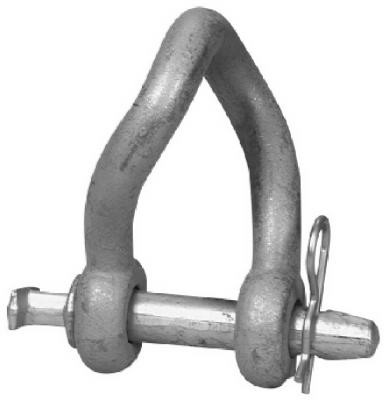 Twisted Clevis, Galvanized, 7/8-In. Long