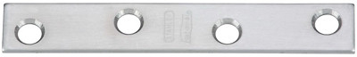 Mending Brace, Stainless Steel, 4 x 5/8 In.