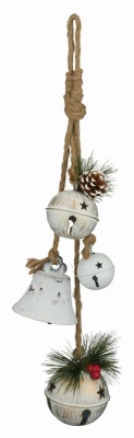 ORN ANT WHT Winter Bell