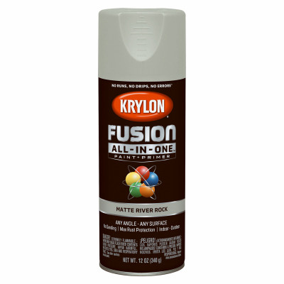 Fusion All-In-One Spray Paint + Primer, Matte River Rock, 12-oz.