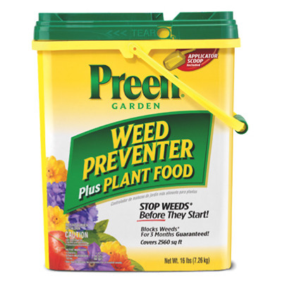 Garden Weed Preventer + Plant Food, Covers 2,560 sq. ft., 16-Lbs.