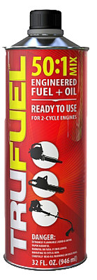 Pre-Mixed 50:1 Fuel & Oil, 2-Cycle Engines, 32 oz. (6 pieces)