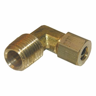 1/4 In. Compression x 1/4 In. MPT Brass Elbow