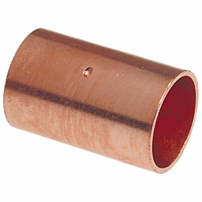 Copper Pipe Coupling With Stop, 1-1/2 In. CxC