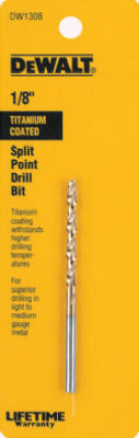 1/8 In. Titanium-Coated Drill Bit