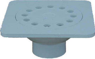 Schedule 40 DWV PVC Pipe Fitting, Vinyl Bell Trap, 6 x 6 In.