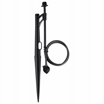 Adjustable Flow Bubbler Assembly, Full-Circle Pattern, 8 Stream, with 1/4 in. Clamp N Pierce Inlet on 13 in. Stake