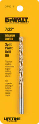 Titanium-Coated Drill Bit, 7/32 In.