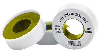 PTFE Pipe Thread Tape With Teflon, Yellow, 1/2 x 260 In.