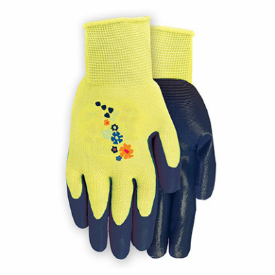 Grip Mate Garden Gloves, Nitrile Dipped Palm, Women's Medium,