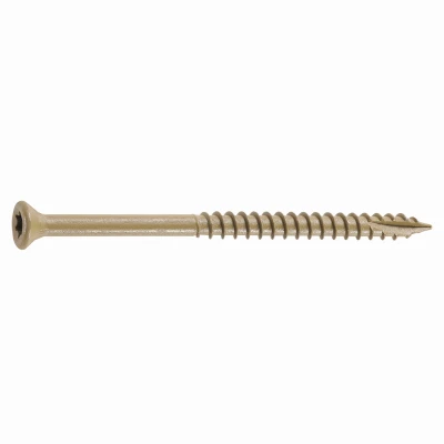 Deck Screws With Bit, Gold, 3 In., 75-Pk.