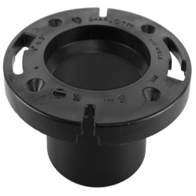 ABS/DWV Closet Flange, Hub End, 4 x 3 In.