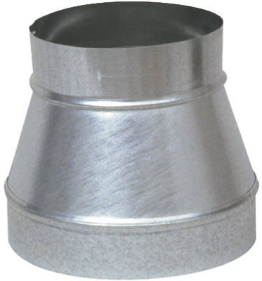 HVAC Duct Pipe Reducer/ Increaser, No Crimp, 26 Gauge, 10 x 8 In.