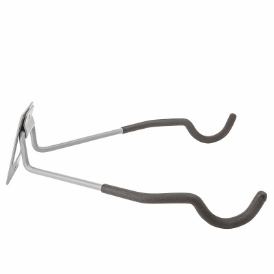 Flip-Up Bike Hanger, Gray Vinyl-Coated Steel