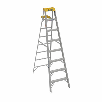 Werner 8 Ft. Aluminum Step Ladder with 300 Lb. Load Capacity Type IA Ladder Rating