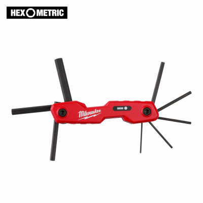 8-Key Folding Hex Key Set, Metric