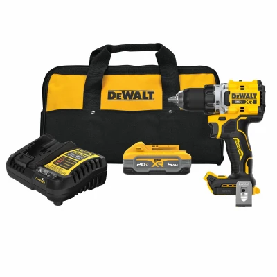 DEWALT 20V MAX* XR 1/2 in. Drill/Driver Kit With 5AH POWERSTACK Battery