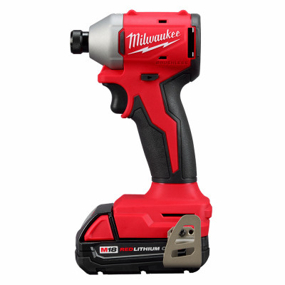 M18 18-Volt Compact Cordless Impact Driver Kit, Brushless Motor, 1/4 In., (2) Batteries & Charger