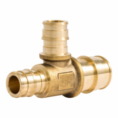 SharkBite PEX-A Brass 3/4 In. x 1/2 In. x 1/2 In. Tee