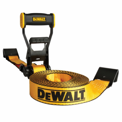 DEWALT Industrial-Duty Ratchet Straps with Flat Hooks, 1-Pack | 2" x 27 ' | 10,000 lbs Break Strength